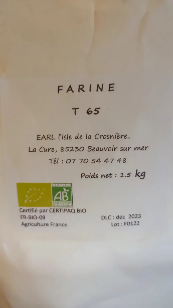 Étiquette Farine T65
