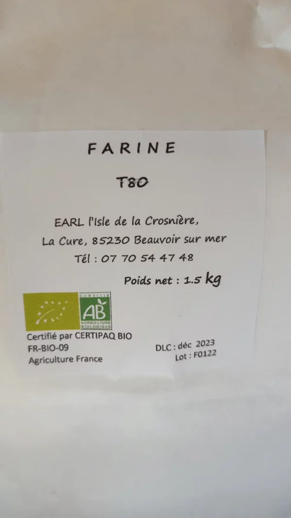 Étiquettes Farine T80