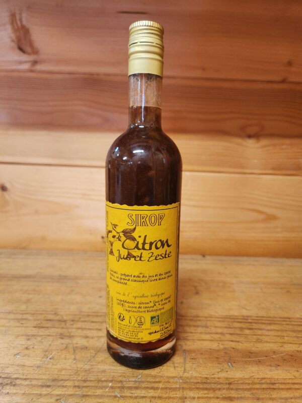 Sirop de citron (jus et zeste)