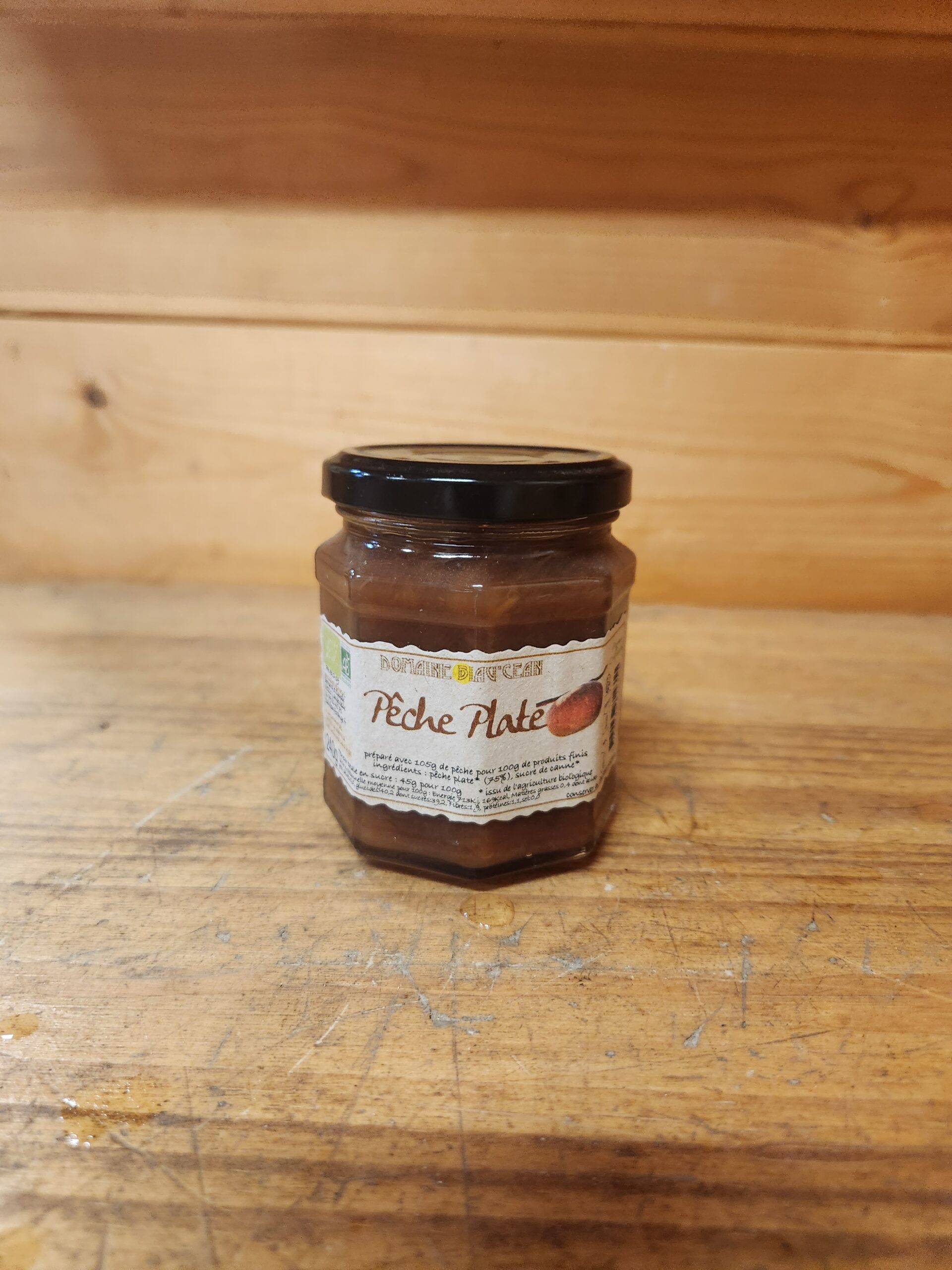 Confiture de pêche plate